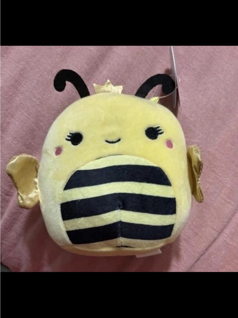Squishmallows Sunny Bee Plush - Yellow & Black with Gold Wings